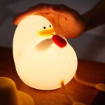 Veilleuse canard mignonne, lampe canard mignonne pour enfants, veilleuse en silicone mignonne en forme ...