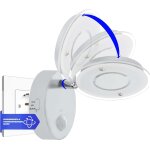 Veilleuse a capteur led 2636 - 016 * nite * en blanc avec fonction automatique directe 230v avec dtecteur ...