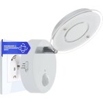 Veilleuse a capteur led 2636 - 016 * nite * en blanc avec fonction automatique directe 230v avec dtecteur ...