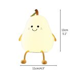 Veilleuse cr�ative en forme de poire veilleuse en forme de poire usb chargeant la lampe de chevet puericulture ...