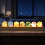 Veilleuse en cristal 3d, 7 couleurs de boules de cristal pour la d�coration de la pi�ce, 40 mm, lampe ...