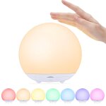 Veilleuse pour enfants, lampe de chevet rechargeable par usb avec variateur, lumi�re chaude, 7 couleurs ...