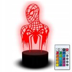 Veilleuse led 3d statuette gravure marvel spiderman conte de fes film pour enfants