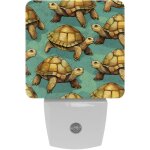 Veilleuse a led avec capteur automatique, art seaworld turtle square, veilleuse automatique du crpuscule ...