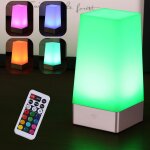Veilleuse led carre avec tlcommande, lampe de table a changement de couleur, lampe a piles pour chambre ...