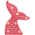 Veilleuse led en forme de queue de sirne - lampe de table romantique pour fte d'anniversaire ou chambre ...