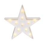 Veilleuse led a piles en forme d'�toile pour b�b�, enfant, chambre d'enfant, f�te d'anniversaire (blanche) ...