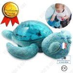 Veilleuse mer et lampe projection de tortue ondes bb enfants jouet peluche sommeil lampe ciel etoil ...