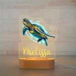 Veilleuse avec nom d'animal pour enfant, lampe en acrylique pour chambre de bb, dcoration de la maison, ...