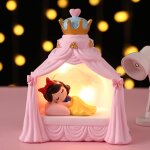 Veilleuse princesse chambre lampe led, veilleuse bb en rsinemignonne en conte de fes, table de chevet ...