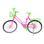 Vlo en plastique vert + rose avec panier amovible pour poupe, jouet pour enfants et filles, super cadeau ...