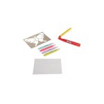 Venteo - pochoirs set couleur 1 - pochoirs pour r�aliser les plus beaux dessins + 5 feutres + cadres