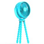 Ventilateur de poussette (bleu ciel), ventilateur de refroidissement a clipser, ventilateur personnel ...