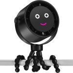 Ventilateur de poussette portable 5000 mah avec ecran lcd 5 vitesses rglables, rotation a 360 , clip ...