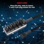 Ventilateur pwm a 4 broches, 1 a 5, 40cm, r�partiteur de moyeu de cpu, etui d'ordinateur, refroidisseur, ...