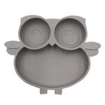 Ventouse en silicone de qualit� alimentaire, assiette pour enfants, hibou de dessin anim�, vaisselle ...
