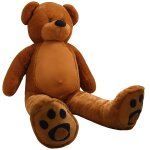 Vercart ours en peluche geant gros nounours brun teddy bear xxl doudou et compagnie ours extra doux cadeau ...