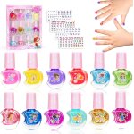 Vernis enfant a l'eau cadeau fille 12 * 5ml couleurs non toxique 2 feuilles de stickers pour ongles enfants, ... Vernis enfant a l'eau cadeau fille 12 * 5ml couleurs non toxique 2 feuilles de stickers pour ongles enfants, ...