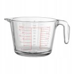 Verre doseur en verre rsistant a la chaleur ustensile de cuisine avec poigne 21x13, 5x11cm