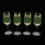 Verres a vin echelle 1:12, 4 pices, accessoires de table a manger miniatures pour maison de poupe