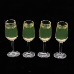 Verres a vin miniatures a echelle 1 / 12, lots de 4 poupes ornements de maison