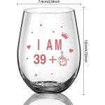Verre a vin sans pied pour 40e anniversaire - cadeau d'anniversaire - verre a vin pour homme et femme ...