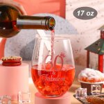 Verre a vin sans pied verre a vin danniversaire en or rose verres danniversaire pour hommes femmes dcorations ...