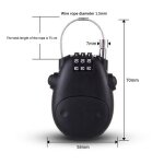 Verrou de casque de vlo anti - vol, en forme de vache de dessin anim, avec mot de passe, portable, ...