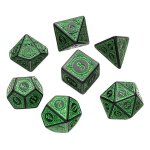 Vert 7 pcs pour trpg dnd jeu de d�s acrylique multi - face 7 matrices d4 - d20 poly�dre d�s jeu de table ...