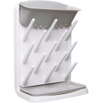 Vertical baby bottle drying rack, space saving countertop drying rack baby bottle organizer, grey