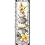 Vervaco, kit point de croix compt, marque - page fleurs de frangipanier, multi - couleurs