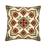 Vervaco kit de point de croix pour housse de coussin motif gomtrique 2 multicolore