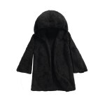 Veste a capuche pour bb de 2 a 7 ans, vtement d'extrieur en peluche, couleur unie, a manches longues, ...