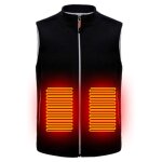 Veste chauffante electrique pour l'hiver, manteau chauffant usb, 3 niveaux réglables avec 5 coussins ... Veste chauffante electrique pour l'hiver, manteau chauffant usb, 3 niveaux réglables avec 5 coussins ...