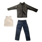 Veste en cuir pour femmes, gilet en jean, vêtements, tenues pour 12 pouces, figurines ht, poupée, accessoire ... Veste en cuir pour femmes, gilet en jean, vêtements, tenues pour 12 pouces, figurines ht, poupée, accessoire ...