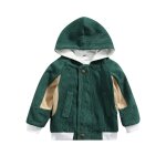 Veste en velours ctel pour bb garon et fille, manteau a manches longues, bloc de couleurs, fermeture ...