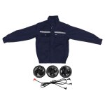 Veste de ventilateur triple ventilateurs de refroidissement, manteau climatis, vtements pour le travail ...