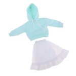 Vtements en coton vert pour poupe blythe azone 12 pouces, pull a capuche, jupe voile, tenue de fte ...