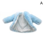 Vtements en fausse fourrure de lapin pour poupes barbie, manteau en peluche doux a manches longues, ...