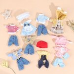 Vtements pour mini maison de poupe 1:8, jupe, costume pour enfants, bricolage, robe de poupe, cadeau ...