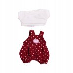 Vêtements pour mini - poupées de 6 pouces, t - shirts, pantalons mignons, motif cochon rouge a pois Vêtements pour mini - poupées de 6 pouces, t - shirts, pantalons mignons, motif cochon rouge a pois