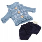 Vêtements pour poupées 1 / 4 chemise pull robe bleu clair Vêtements pour poupées 1 / 4 chemise pull robe bleu clair