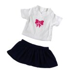 Vtements pour poupes amricaines de 18 pouces, chemise, hauts, tenues, jupe plisse, accessoires de ...
