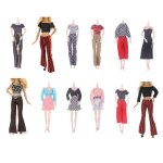 Vtements de poupe barbie 30cm, ensemble haut et pantalon, a la mode, bon march, accessoires, tenue ...