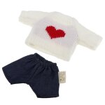 V�tements pour poup�es bjd 1 / 6, tenues d�contract�es, jouets en peluche lapin / chat / ours, cadeaux ...