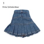 V�tements de poup�e en denim, jupe, haut sans manches, pantalon d�contract�, bas habill�, pour 1 / 3, ...