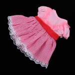 Vtements de poupe douce en tulle, jupe a carreaux pour tenue de poupe mellchan