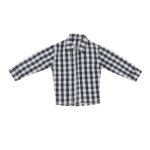Vtements de poupe a l'chelle 1 / 12, chemise dcorative pour homme de 6 pouces, noir et blanc