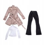 Vtements de poupe fille poupe 3x trench coat
