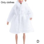 Vtements de poupes pour filles, jouets, accessoires, vestes, manteau en peluche, srie couleur pure ...
